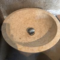 Lavandino in marmo travertino