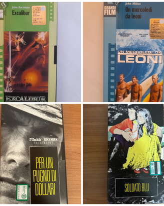Lotto 4 VHS (Un mercoledì da leoni, Sergio Leone)