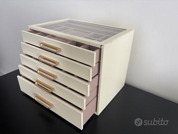 Portagioie 5 cassetti con vetro – Elegante