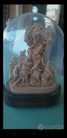 Presepe in terracotta con campana di 