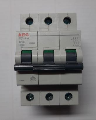 AEG Interruttore aut. magnetotermico 3P. 10A 6kA