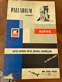 Carta carbone vintage kores palladium argento
