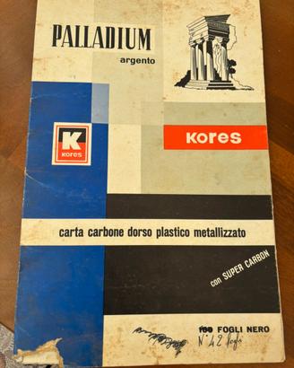 Carta carbone vintage kores palladium argento