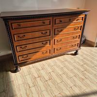 Cassettiera vintage in legno di ciliegio