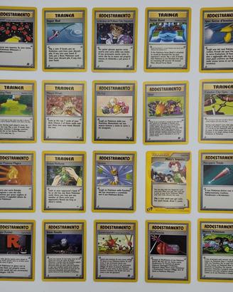 20 carte Pokemon addestramento (4 set base)