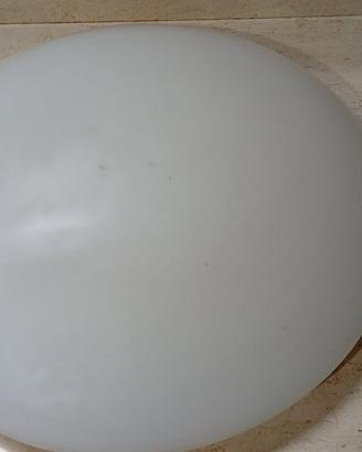 Plafoniera vetro satinato bianco opalino vintage