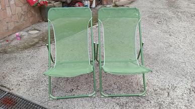 Due sdraio con schienale regolabile