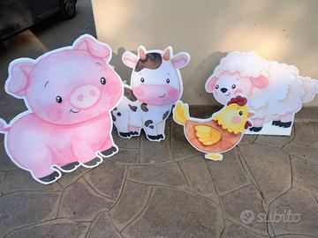 sagome polistirolo tema animali fattoria