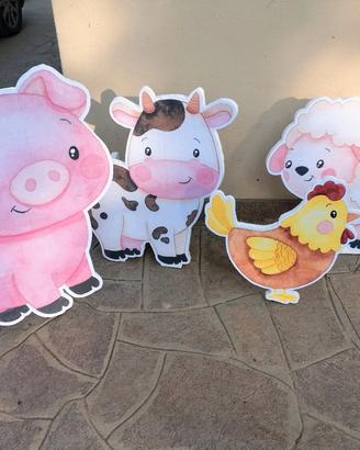 sagome polistirolo tema animali fattoria