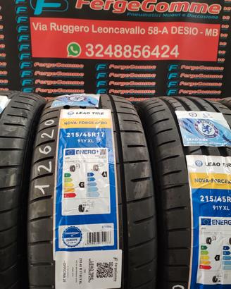 Pneumatici 215/45R17 91Y XL LEAO TIRE Estive