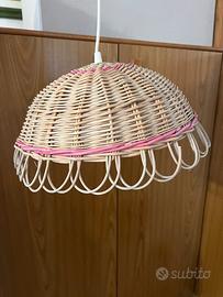 Lampadario vimini
