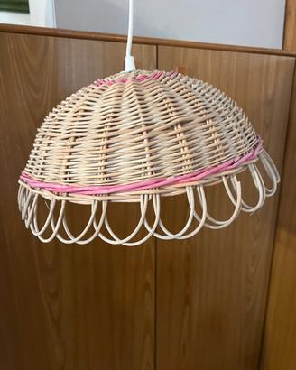 Lampadario vimini