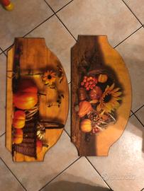 Quadri in legno con natura autunnale