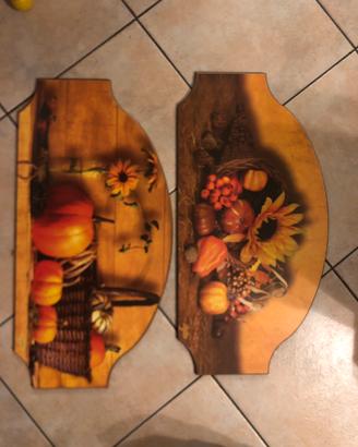 Quadri in legno con natura autunnale