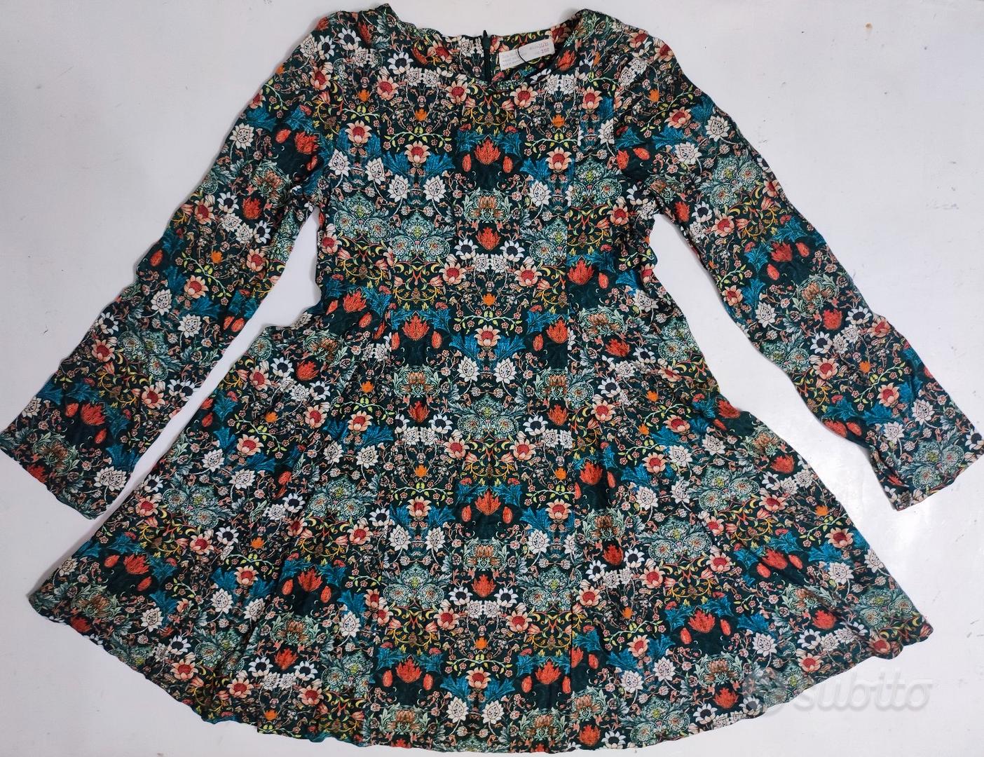 Vestito verde con fiori Zara 11 12 anni nuovo. Abbigliamento e