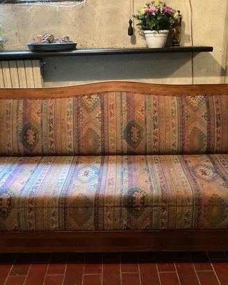 OTTOMANA VINTAGE IN LEGNO MASSELLO