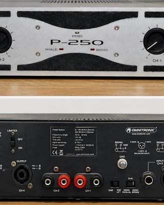 Amplificatore finale Omnitronic p-250