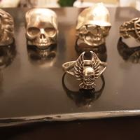 Anelli in argento,  teschio e celtici