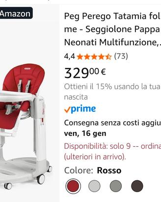 Seggiolone PEG Perego Tatamia