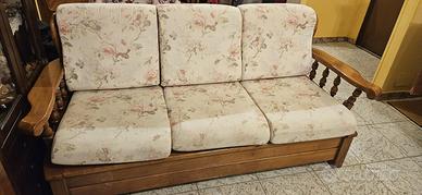 Divano in legno 3 posti