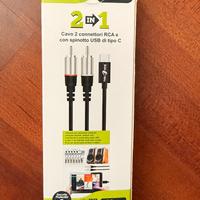 cavo audio 2 rca e Usb C per Android (No Iphone)