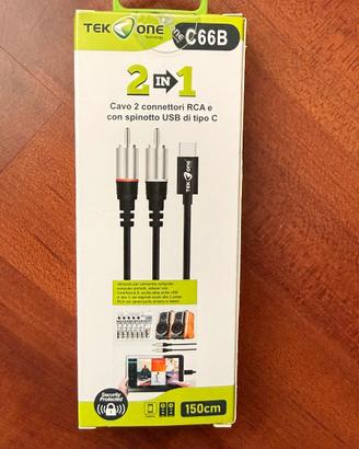 cavo audio 2 rca e Usb C per Android (No Iphone)
