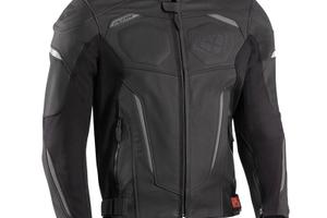Giacca Pelle Ixon Ceros nero antracite