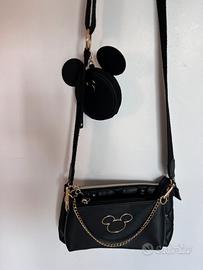 Borsa Mickey Mouse nera a tracolla