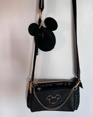 Borsa Mickey Mouse nera a tracolla