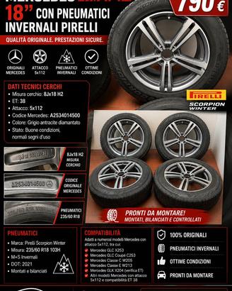 SET 4 CERCHI ORIGINALI MERCEDES AMG 18”