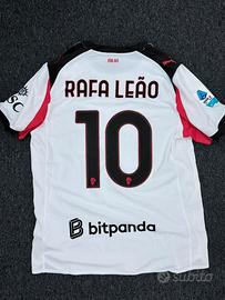 Maglia away AC Milan preparata Leao 10 tg XL