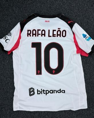 Maglia away AC Milan preparata Leao 10 tg XL