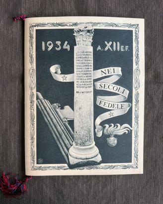Calendario Storico Carabinieri Reali anno 1934