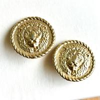 Orecchini Versace testa leone clip dorati