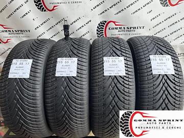4 PNEUMATICI 215/55 R17 KLEBER INVERNALI 75%