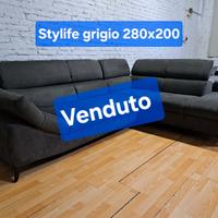 Divano angolare Stylife microfibra Poggiatesta Top