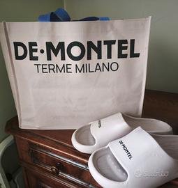 ciabatte e borsa De Montel