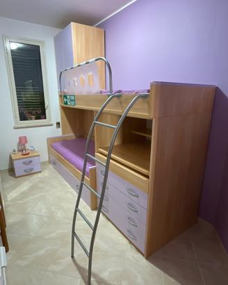 CAMERETTA 3 POSTI LETTO E SCRIVANIA
