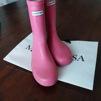 hunter stivali pioggia bambina rosa 