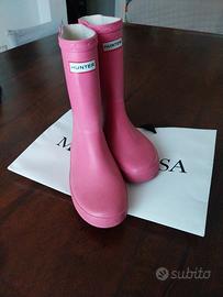 hunter stivali pioggia bambina rosa 