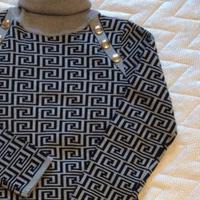 Abito collo alto fantasia geometrica tg S