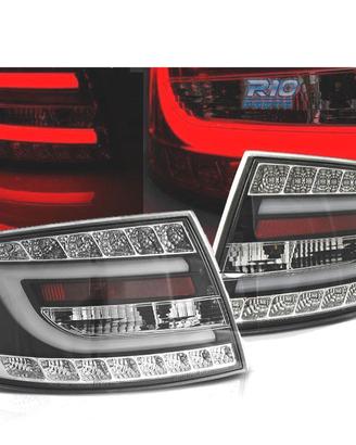 FANALI PER AUDI A6 C6 04-08 SEDAN LED NERI 7PIN