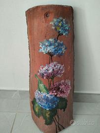 Tegole antiche dipinte a mano