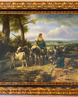 Quadro (rif. 01)  con cornice dorata, 110x80 cm