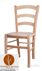 Sedie Bar Pizzeria in Legno Faggio Naturale 3011L
