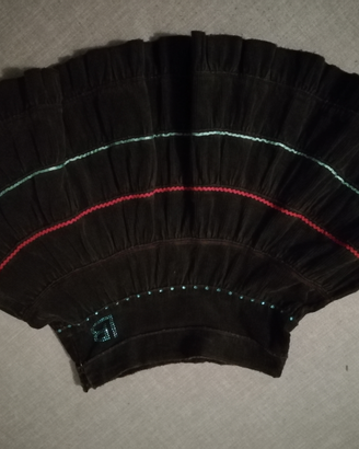 Gonna in velluto per bambina