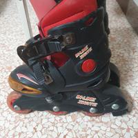 roller pattini con le rotelle in gomma protezioni 