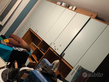 armadio a ponte azzurro per bambini 