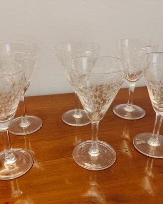 bicchieri a calice vintage 