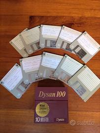 Floppy Disk lotto 10 + Box contenitore dischi PC